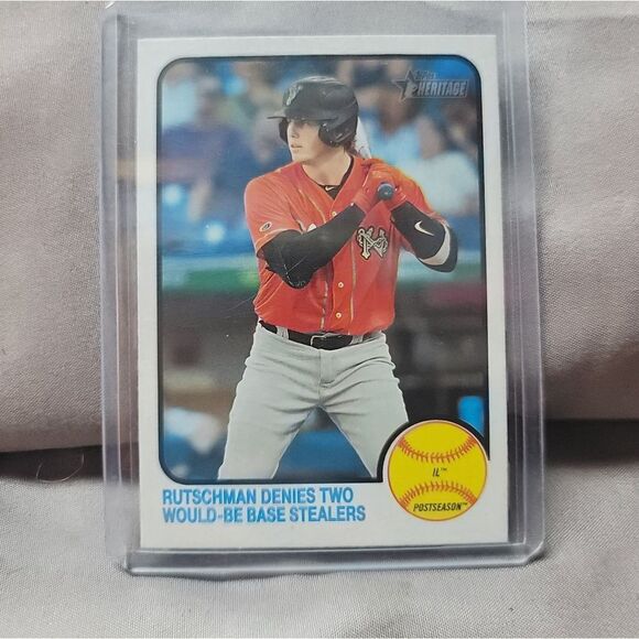 Adley Rutschman 2022 Topps Heritage Minors' postseason highlights baseball card - Picture 1 of 7